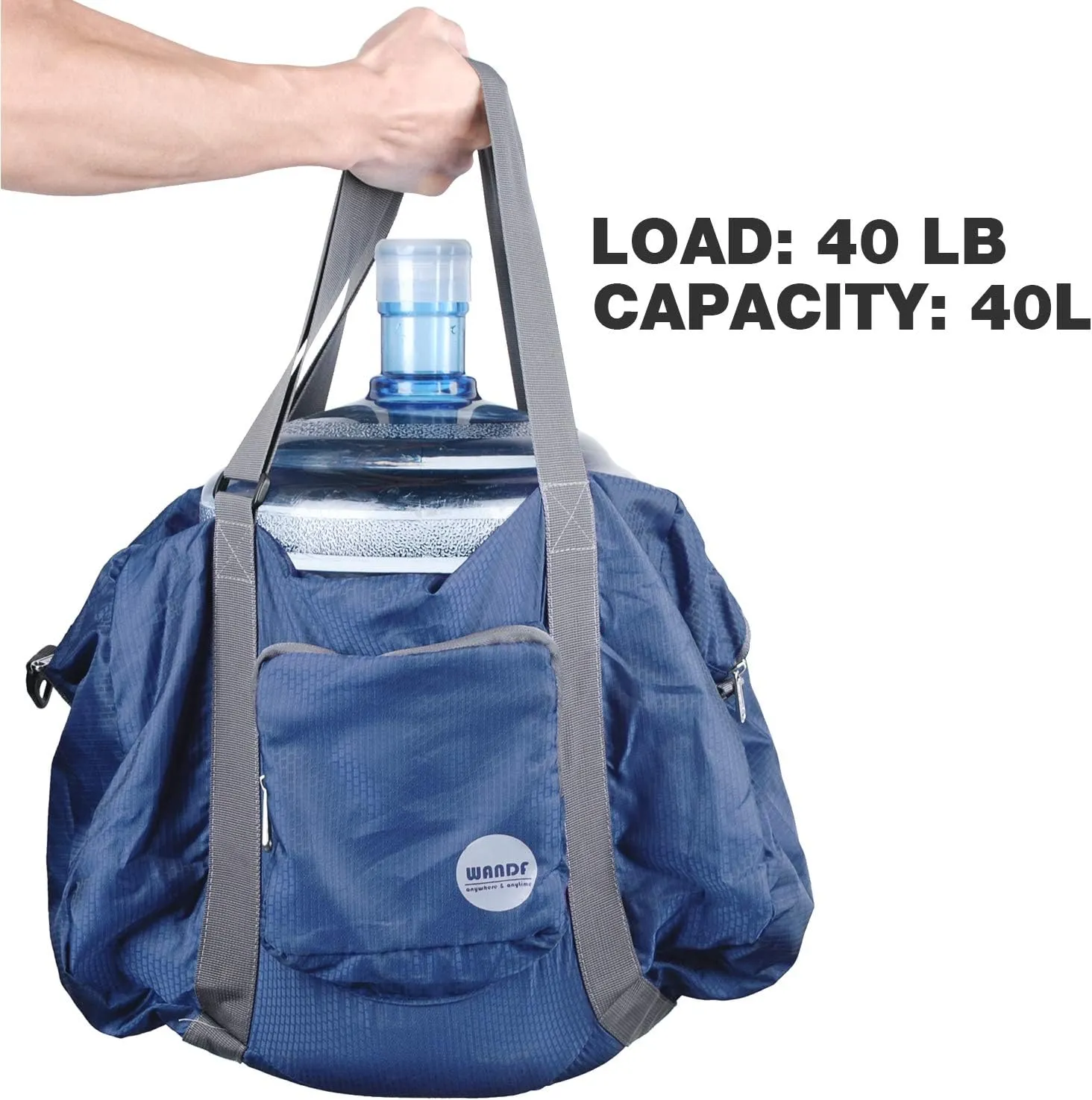 WANDF For Spirit Airlines Personal Item Bag 18x14x8 Foldable Travel Duffel Carry on Weekender Overnight for Women Men