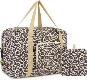 WANDF For Spirit Airlines Personal Item Bag 18x14x8 Foldable Travel Duffel Carry on Weekender Overnight for Women Men