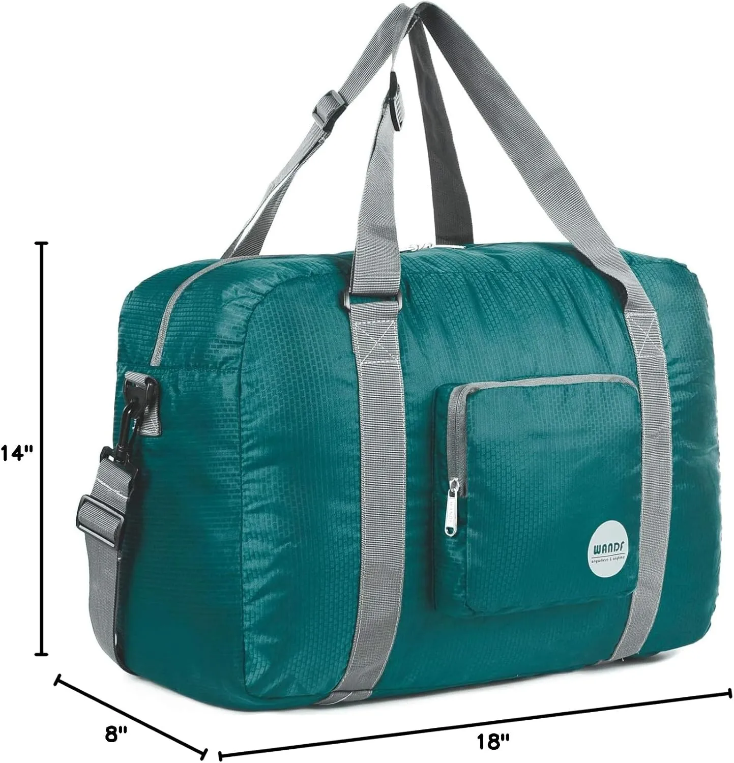 WANDF For Spirit Airlines Personal Item Bag 18x14x8 Foldable Travel Duffel Carry on Weekender Overnight for Women Men