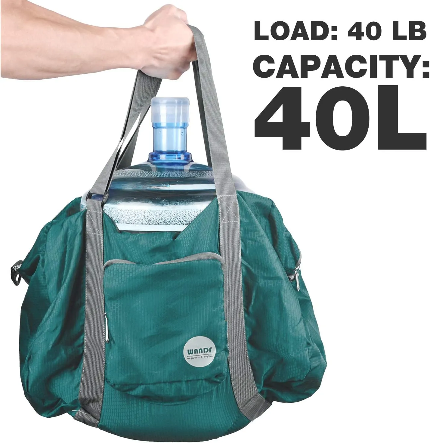 WANDF For Spirit Airlines Personal Item Bag 18x14x8 Foldable Travel Duffel Carry on Weekender Overnight for Women Men