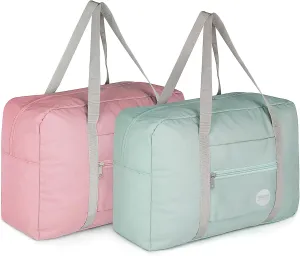 WANDF For Spirit Airlines Personal Item Bag 18x14x8 Travel Duffel Bag Underseat Foldable Carry-on Luggage for Women