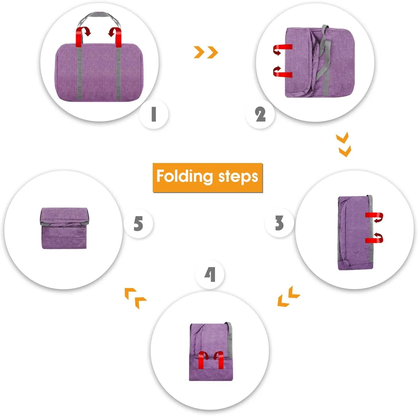 WANDF For Spirit Airlines Personal Item Bag 18x14x8 Travel Duffel Bag Underseat Foldable Carry-on Luggage for Women