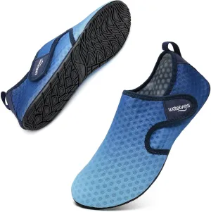 WateLves Water Shoes for Women Men Swim Beach Aqua Socks Quick Dry Barefoot House Slippers Travel Shoes with Adjustable Magic Tape for Pool Diving Boating Yoga Surf