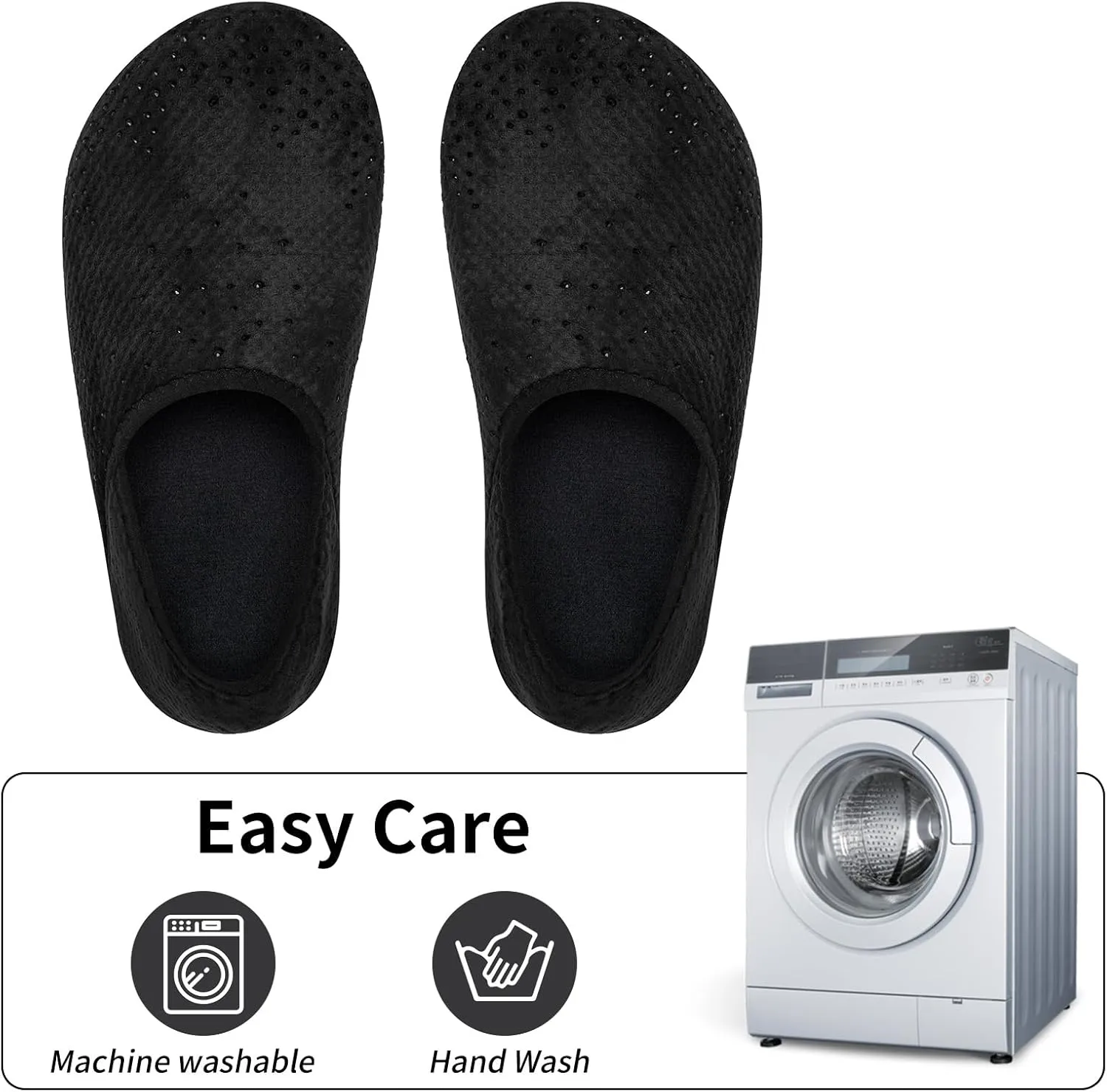 WateLves Womens & Mens Lightweight Cozy Faux Furry House Slippers - Rubber Sole Slip On Sock Shoes - Foldable Travel Slippers - Indoor & Outdoor