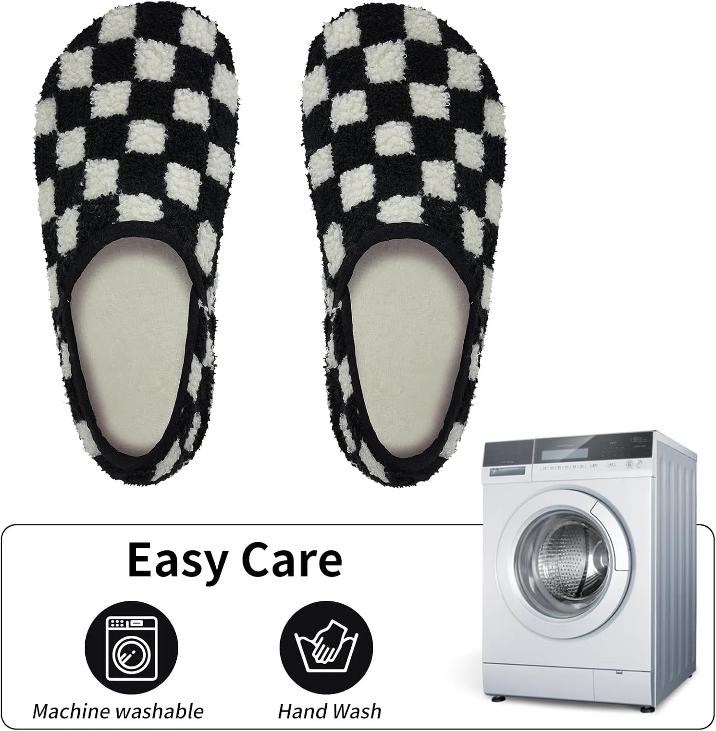 WateLves Womens & Mens Lightweight Cozy Faux Furry House Slippers - Rubber Sole Slip On Sock Shoes - Foldable Travel Slippers - Indoor & Outdoor