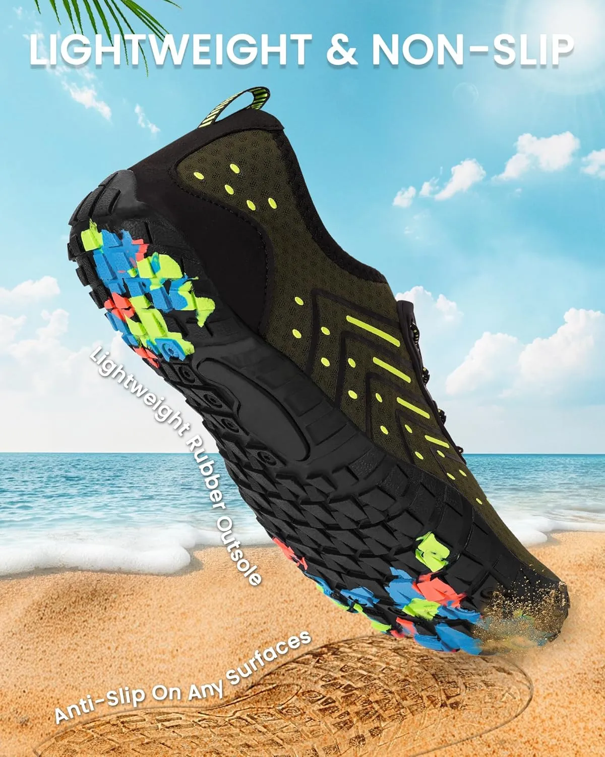 Water Shoes for Women Men Adult Quick-Dry Aqua Socks Breathable Barefoot Shoes for Swim Beach River Pool Lake Hiking Kayaking Surfing