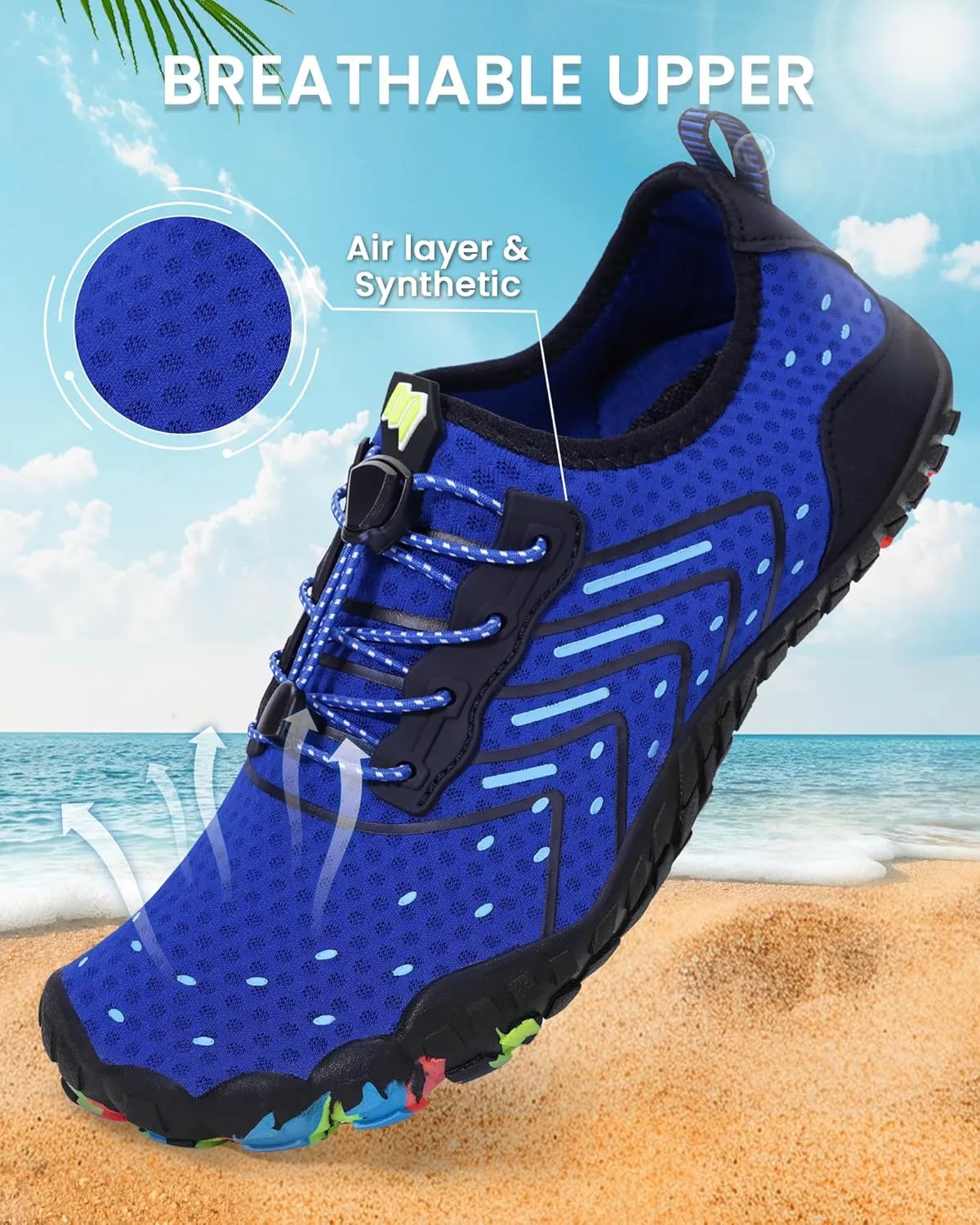 Water Shoes for Women Men Adult Quick-Dry Aqua Socks Breathable Barefoot Shoes for Swim Beach River Pool Lake Hiking Kayaking Surfing