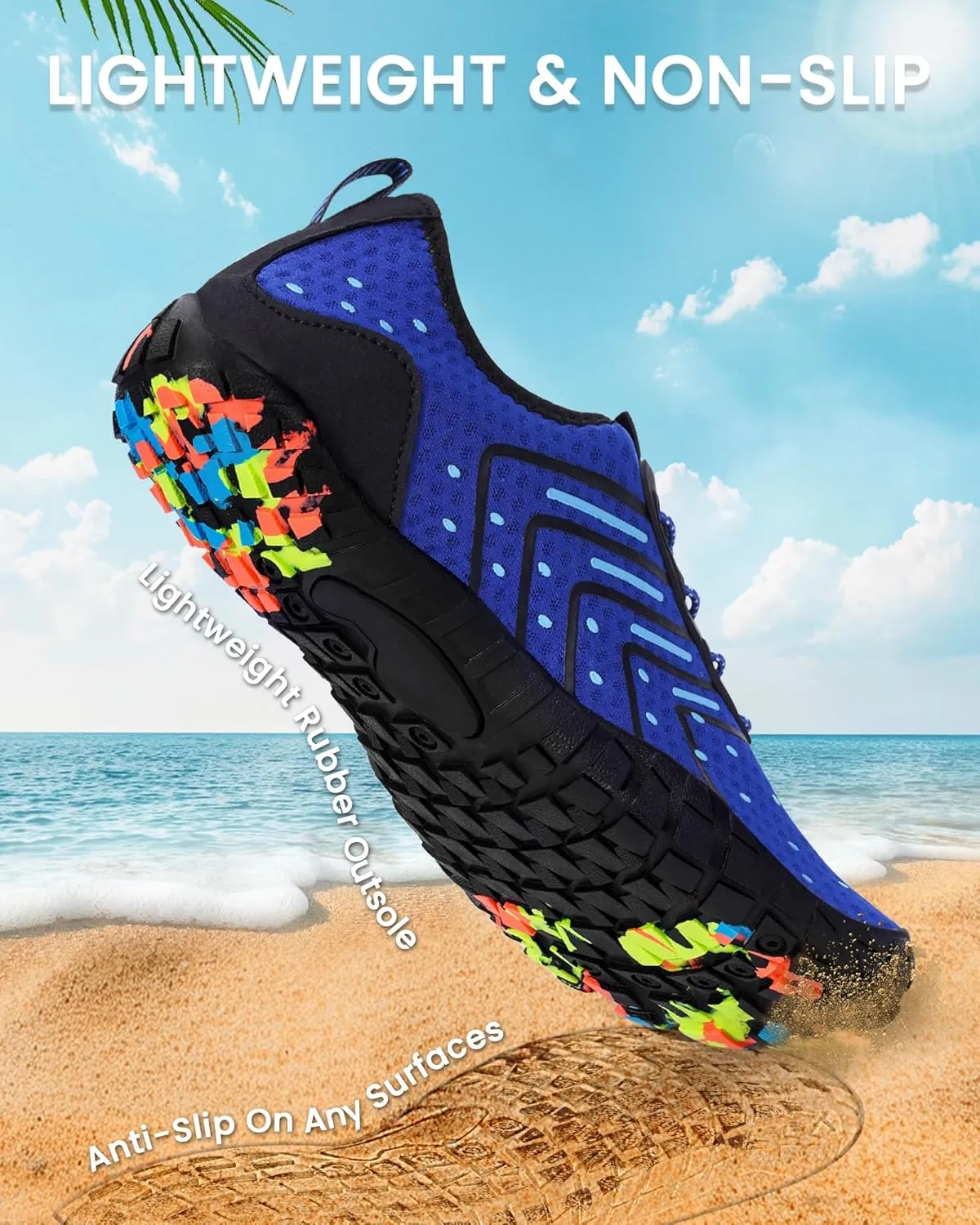 Water Shoes for Women Men Adult Quick-Dry Aqua Socks Breathable Barefoot Shoes for Swim Beach River Pool Lake Hiking Kayaking Surfing