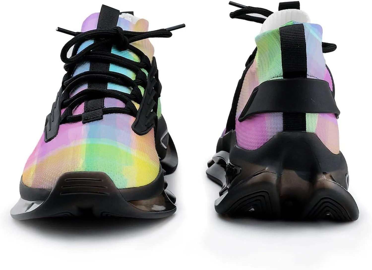 Watercolor Tartan Pattern Lightweight Women's Sneakers Running Tennis Shoes Walking Sportswear Gym Travel for Men