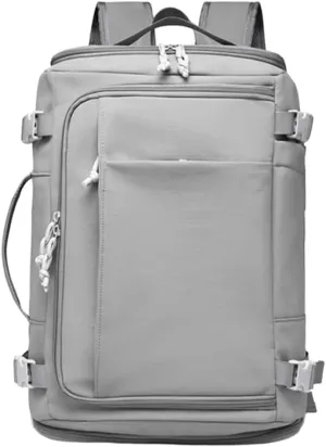 Waterproof Carry-On Travel Backpack, Backpack Waterproof Outdoor Sports, Travel Carry on Backpack Expandable for Women Men (Grey)