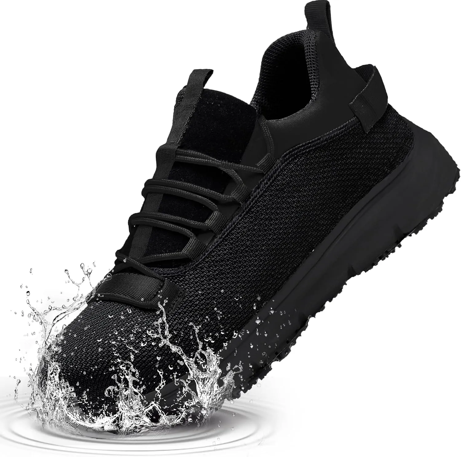 Waterproof Steel Toe Shoes for Men Women Work Shoe Lightweight Safety Sneakers Comfortable Puncture Proof Shoe Zapatos Punta de Acero para Hombres Black