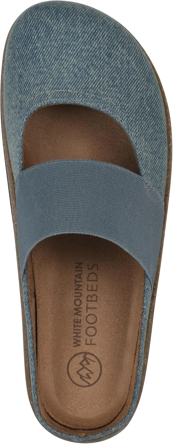 WHITE MOUNTAIN Women's Bassi Keyhole Signature Comfort-Molded Footbed Mule