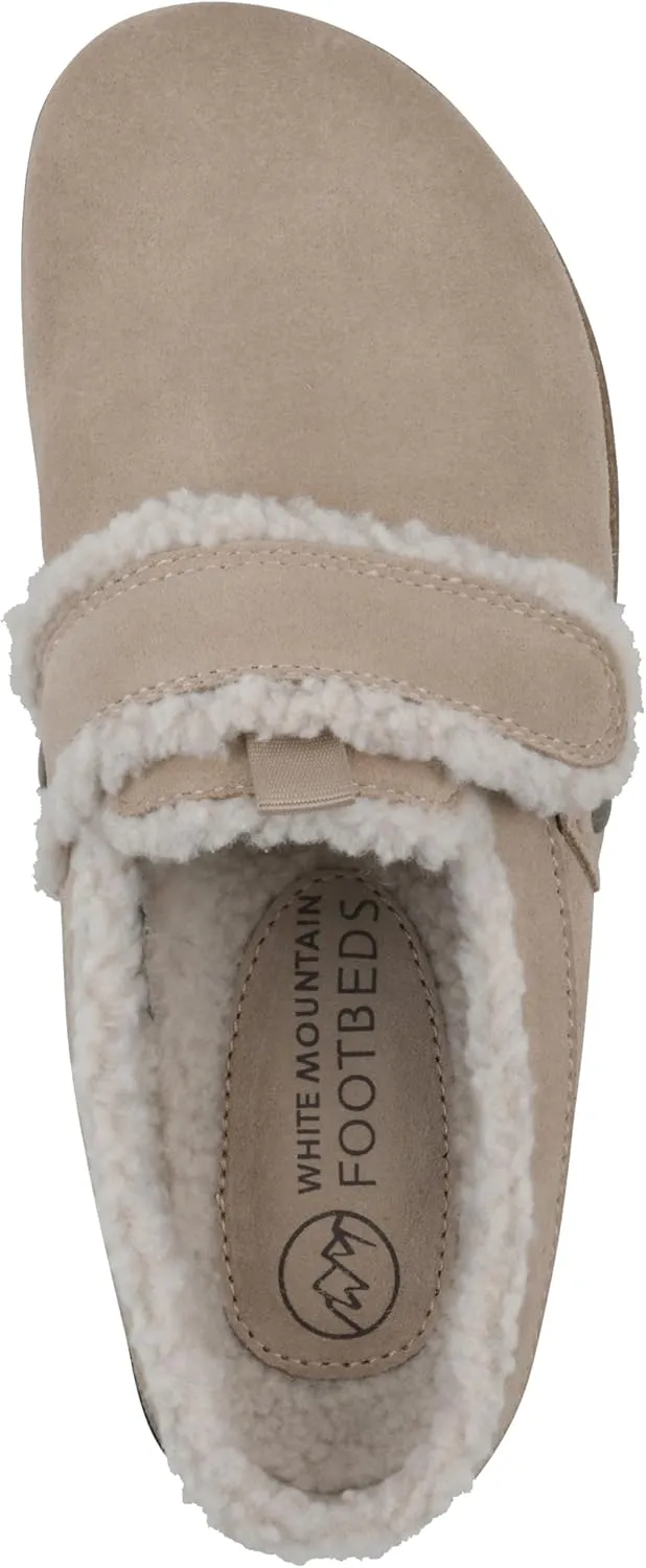 WHITE MOUNTAIN Women's Baylen Faux Fur Footbed Clog