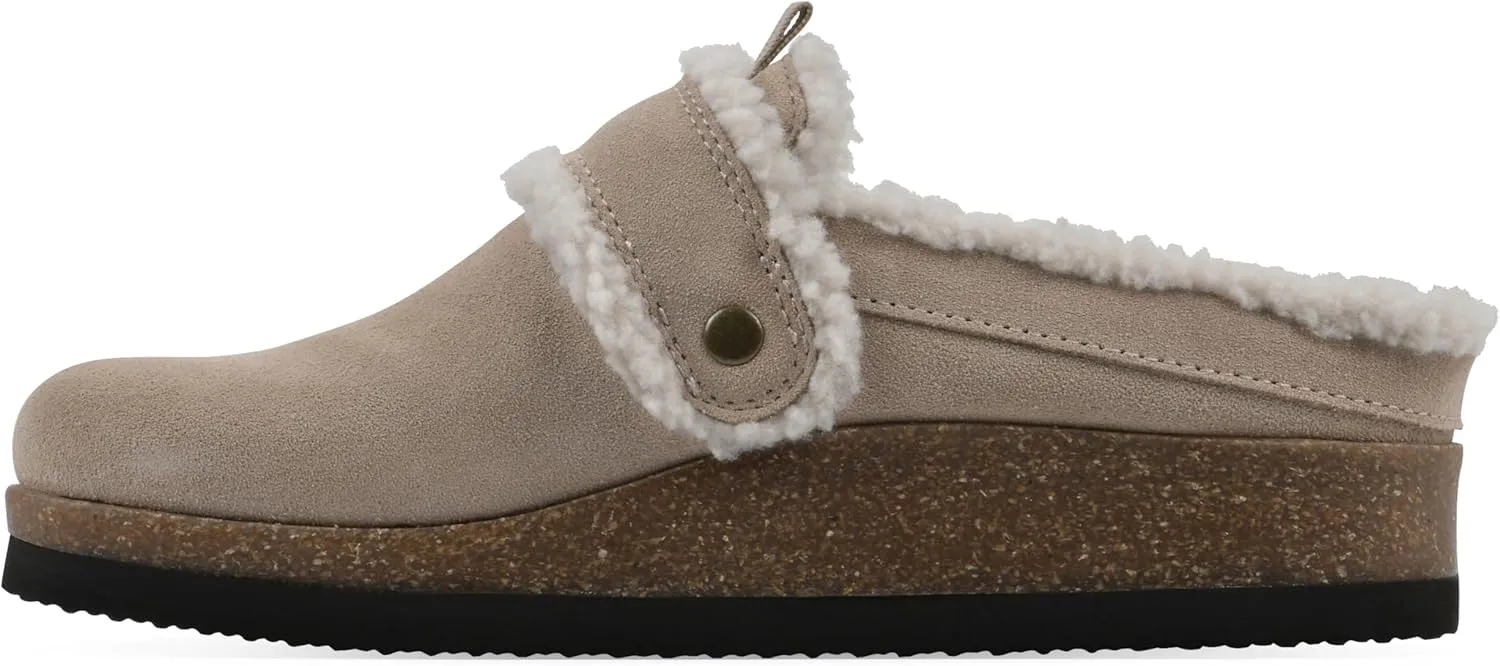 WHITE MOUNTAIN Women's Baylen Faux Fur Footbed Clog