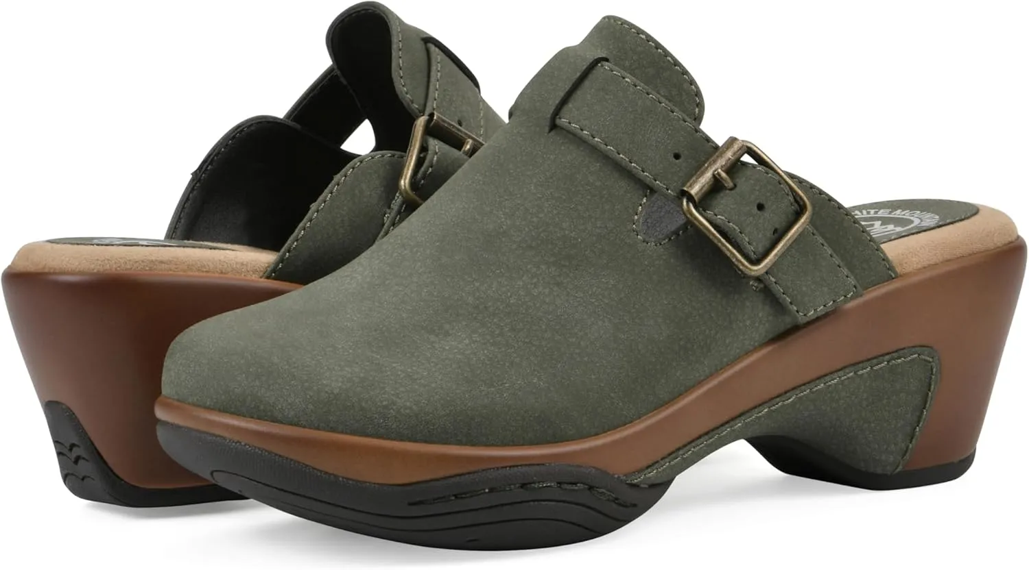 WHITE MOUNTAIN Women's Viewed Heeled Clog