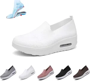 Women Orthopedic Sneakers Mesh Platform Wedge Sneakers Slip On Breathable Lightweight Fashion Sneakers Loafers Walking Shoes