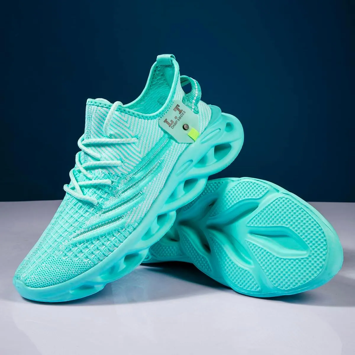 Women Running Shoes Slip On Sneakers Breathable Non-Slip Cushioned Sports Shoes for All-Day Comfort Walking Fitness Jogging with Lightweight EVA Elastic Sole