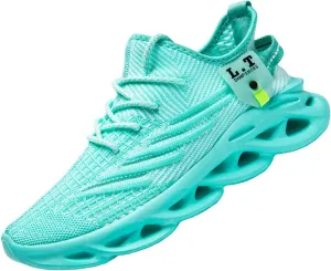 Women Running Shoes Slip On Sneakers Breathable Non-Slip Cushioned Sports Shoes for All-Day Comfort Walking Fitness Jogging with Lightweight EVA Elastic Sole