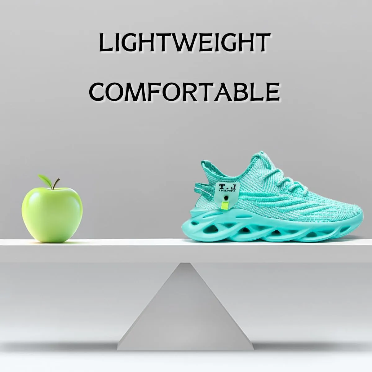 Women Running Shoes Slip On Sneakers Breathable Non-Slip Cushioned Sports Shoes for All-Day Comfort Walking Fitness Jogging with Lightweight EVA Elastic Sole