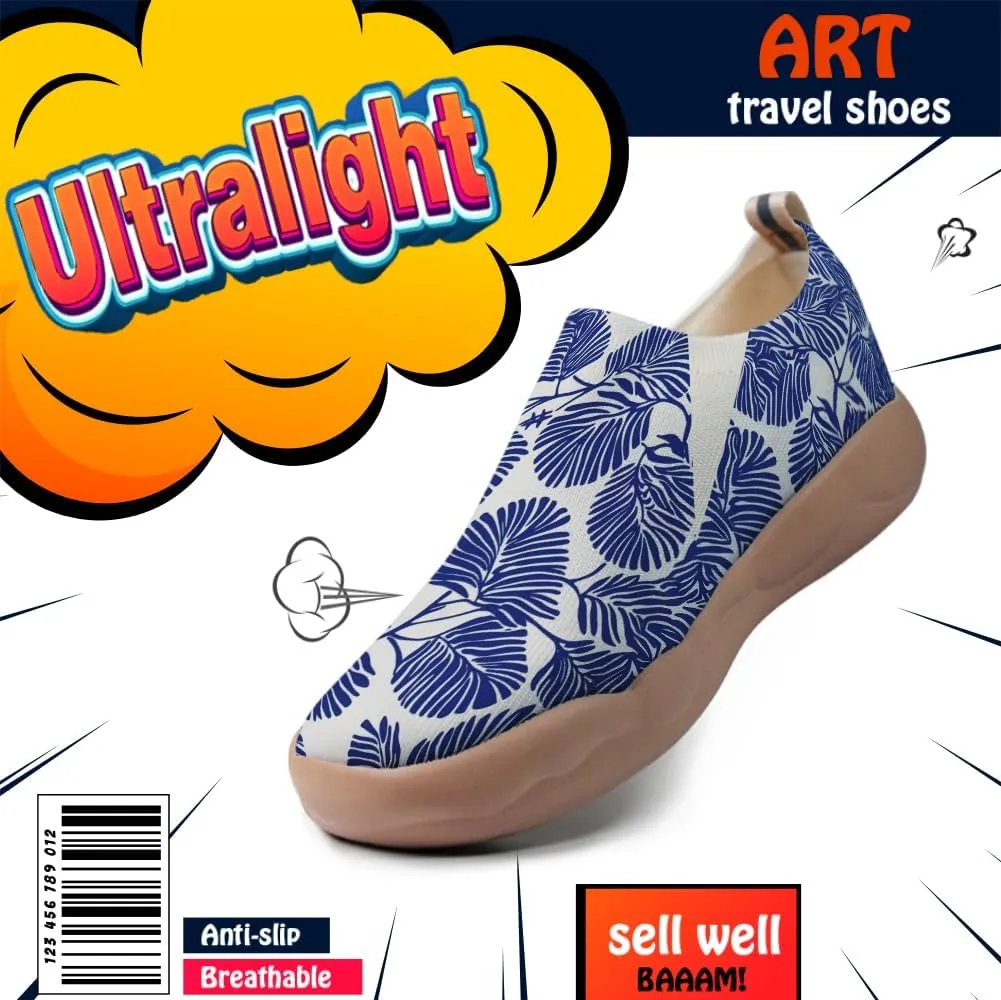 Women Vibrant Painted Slip On Loafers Ultra Lightweight Comfort Walking Sneakers Foldable Knitted Travel Shoes