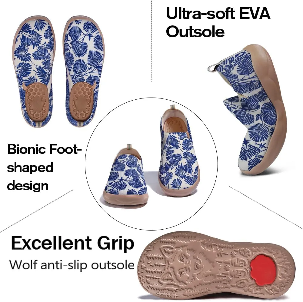 Women Vibrant Painted Slip On Loafers Ultra Lightweight Comfort Walking Sneakers Foldable Knitted Travel Shoes