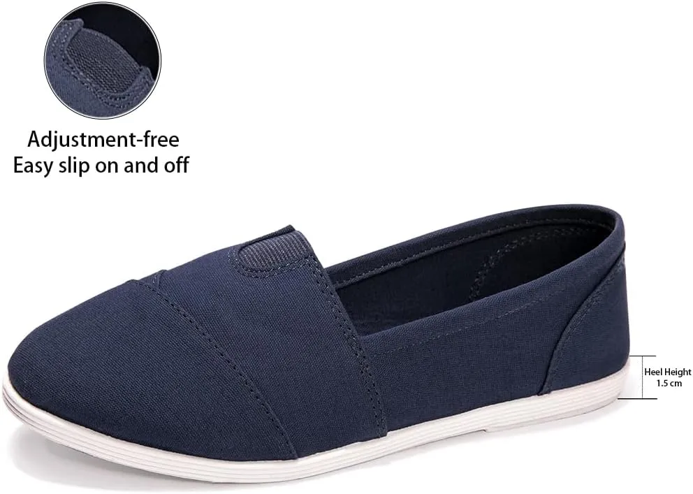 Womens Alpargata Slip On Loafer Flat Shoes Soft Daily Slip-On Casual Arch Support Sneaker Classic Flats Breathable Women's Loafer Canvas Walking Shoes