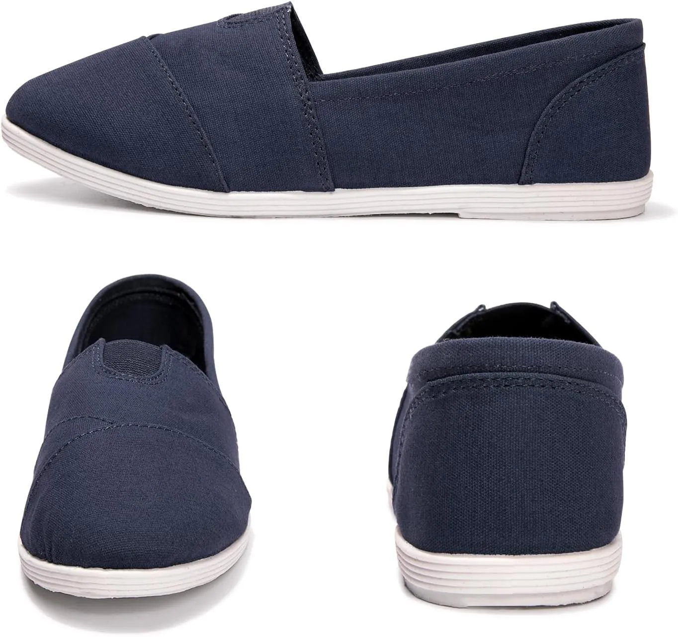 Womens Alpargata Slip On Loafer Flat Shoes Soft Daily Slip-On Casual Arch Support Sneaker Classic Flats Breathable Women's Loafer Canvas Walking Shoes
