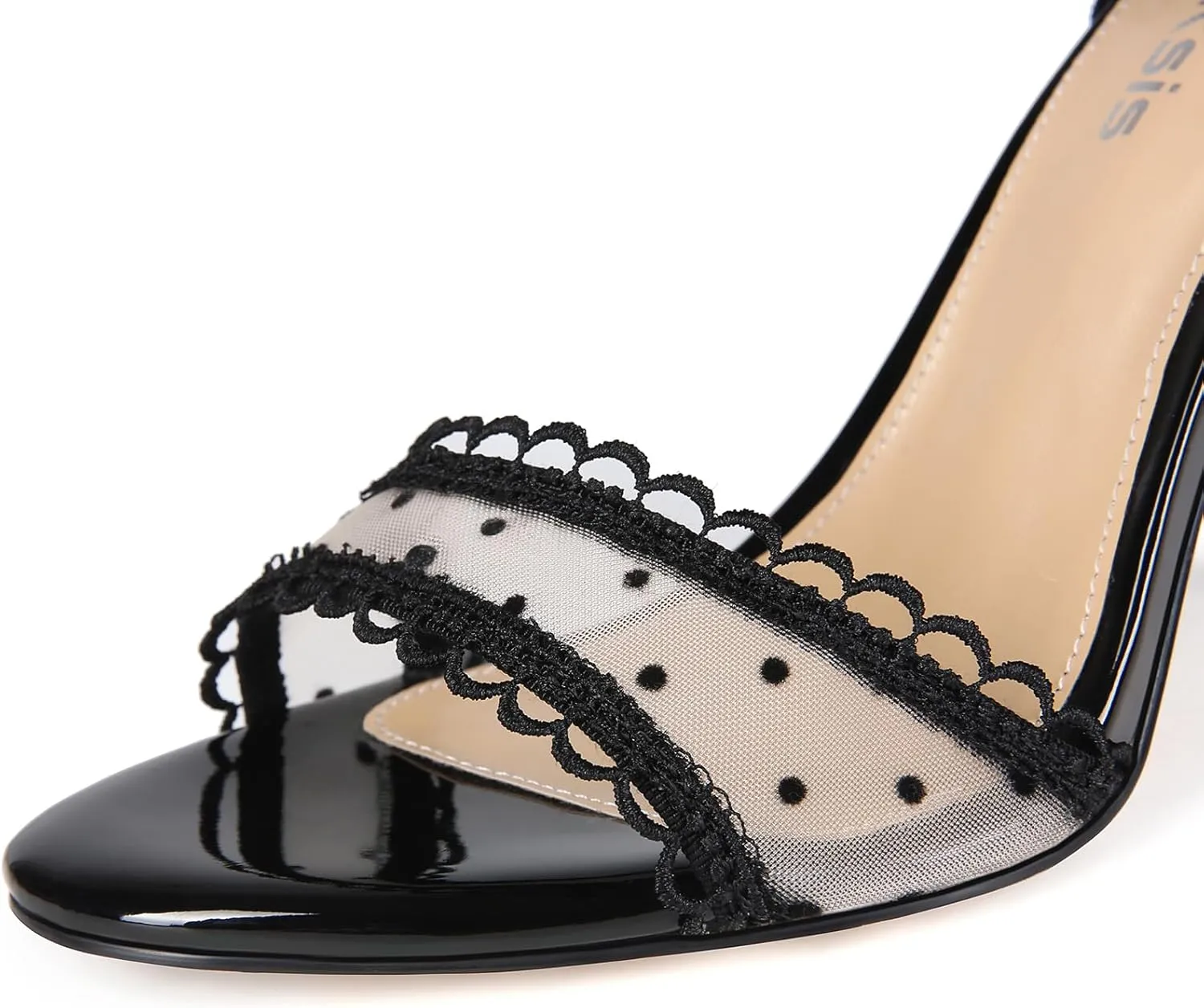 Women's Ankle Strap Bunny Ear Lace High Heels Sandals Open Toe Stiletto Party Wedding Dress Sandals Summer Pump Shoes