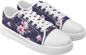 Womens Canvas Slip-On Shoes Lightweight Comfort Sneakers for Casual Wear Soft Cushioned Insole for Athletic Size 6-13.5 White Sole