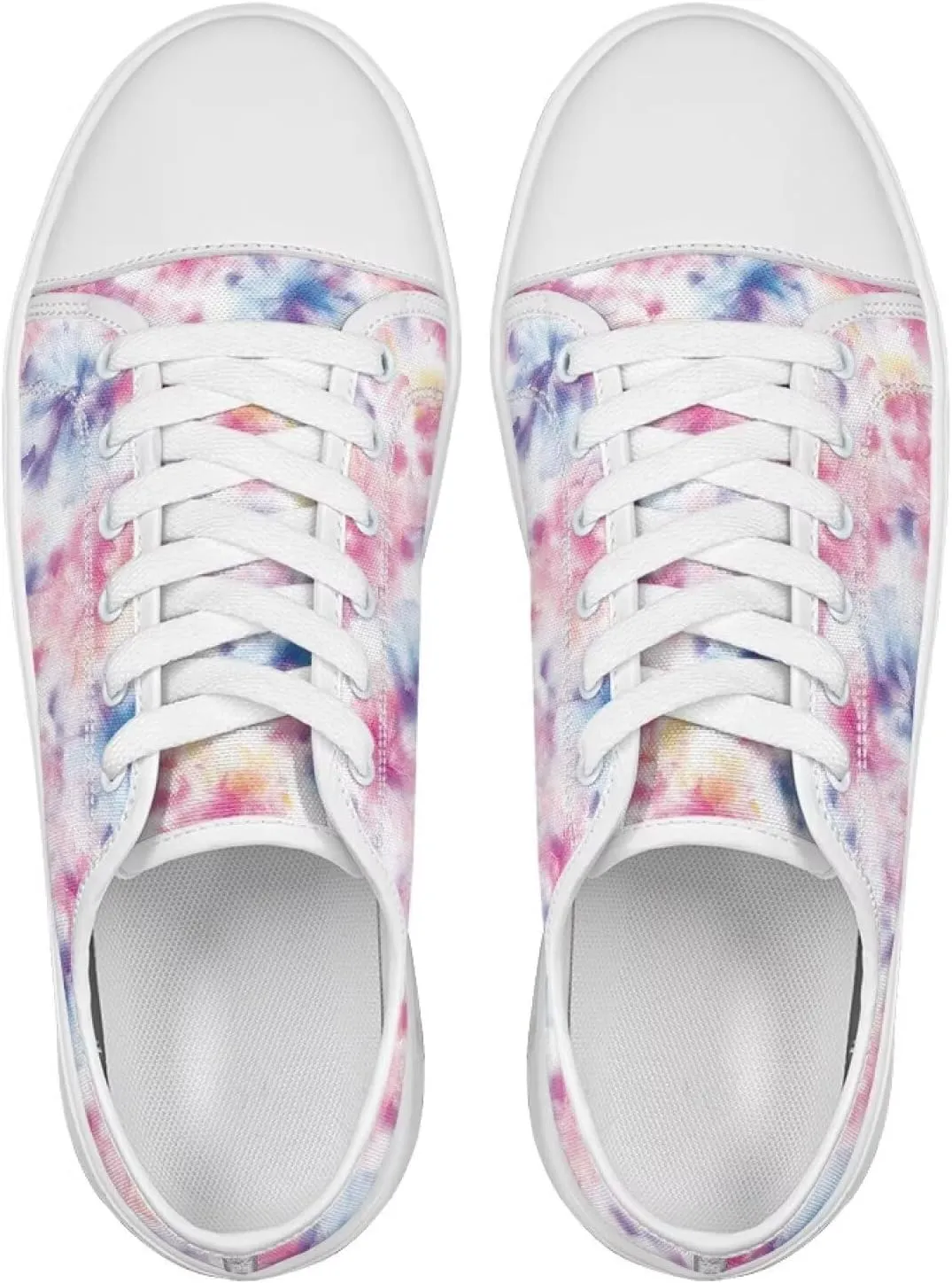 Womens Canvas Slip-On Shoes Lightweight Comfort Sneakers for Casual Wear Soft Cushioned Insole for Athletic Size 6-13.5 White Sole