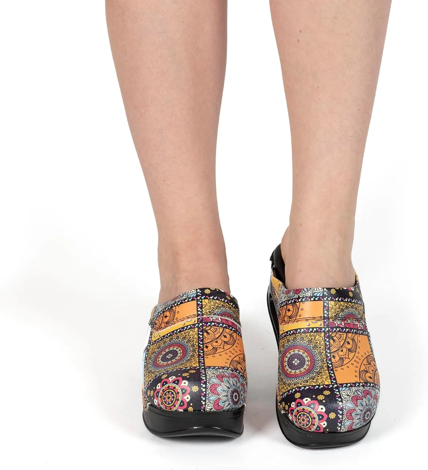 Womens Clogs with Arch Support, Pure Leather, Slip-On Clogs for Women, Perfect for Daily Indoor and Outdoor Usage, Shock Absorption, Breathable Materials