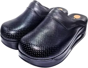 Womens Clogs with Arch Support, Pure Leather, Slip-On Clogs for Women, Perfect for Daily Indoor and Outdoor Usage, Shock Absorption, Breathable Materials