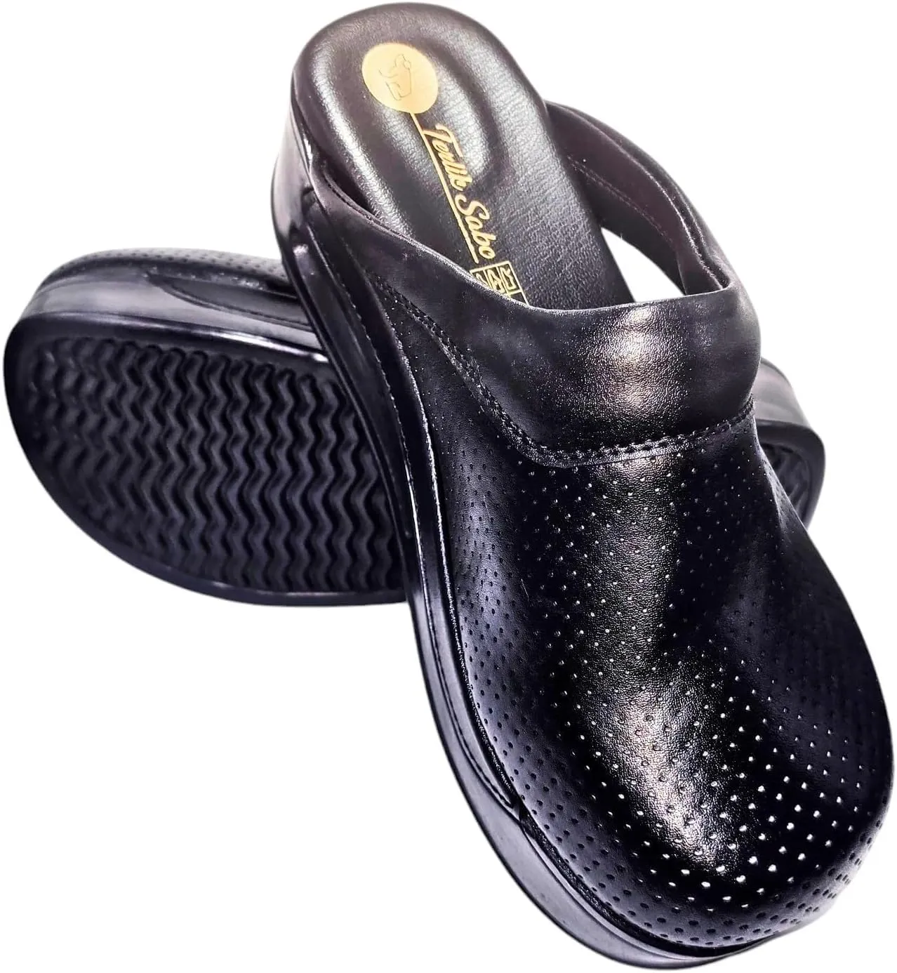 Womens Clogs with Arch Support, Pure Leather, Slip-On Clogs for Women, Perfect for Daily Indoor and Outdoor Usage, Shock Absorption, Breathable Materials
