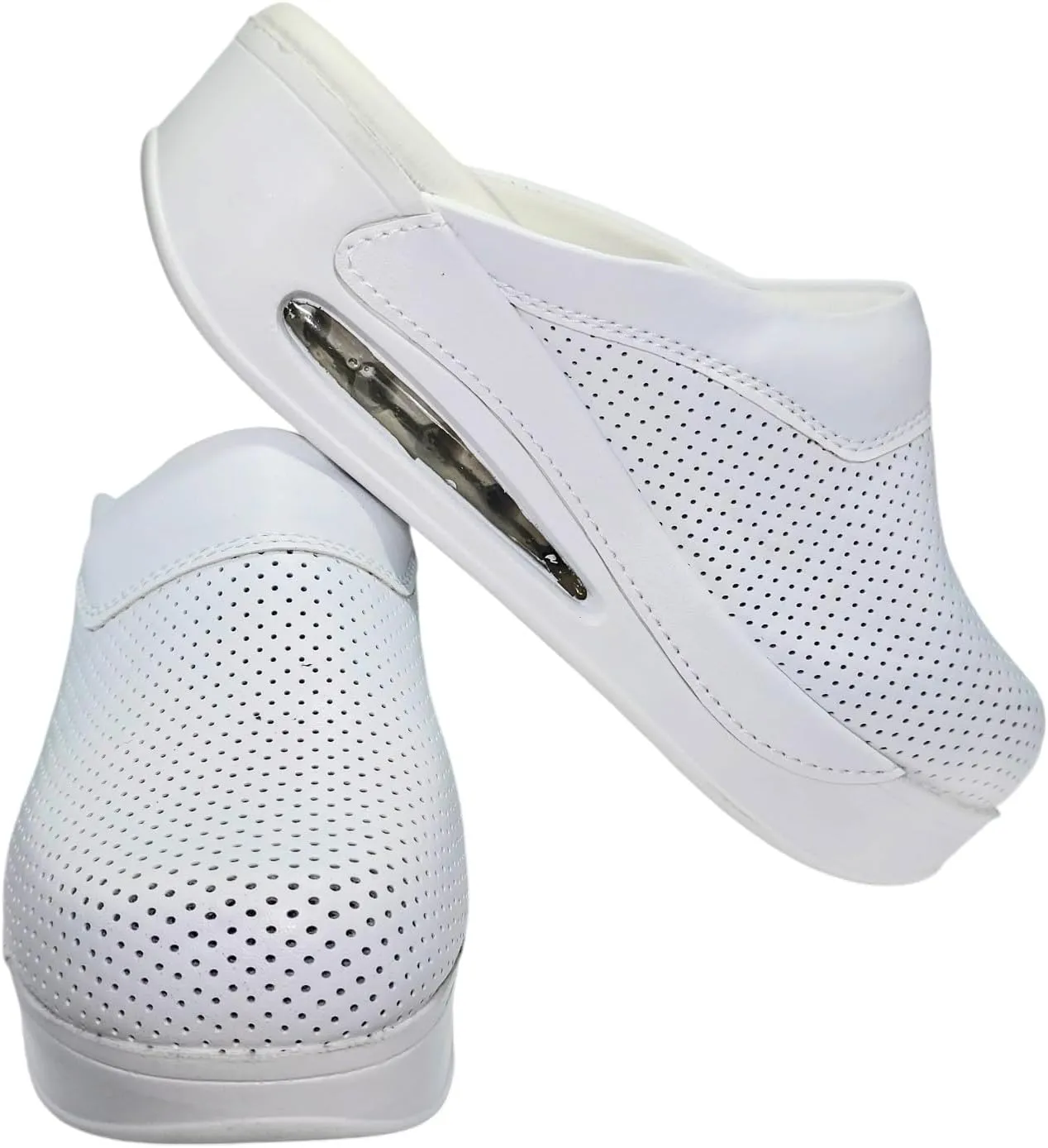 Womens Clogs with Arch Support, Pure Leather, Slip-On Clogs for Women, Perfect for Daily Indoor and Outdoor Usage, Shock Absorption, Breathable Materials