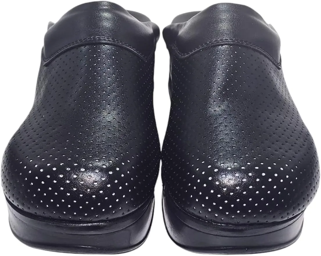 Womens Clogs with Arch Support, Pure Leather, Slip-On Clogs for Women, Perfect for Daily Indoor and Outdoor Usage, Shock Absorption, Breathable Materials