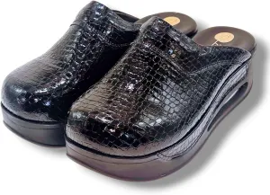 Womens Clogs with Arch Support, Pure Leather, Slip-On Clogs for Women, Perfect for Daily Indoor and Outdoor Usage, Shock Absorption, Breathable Materials