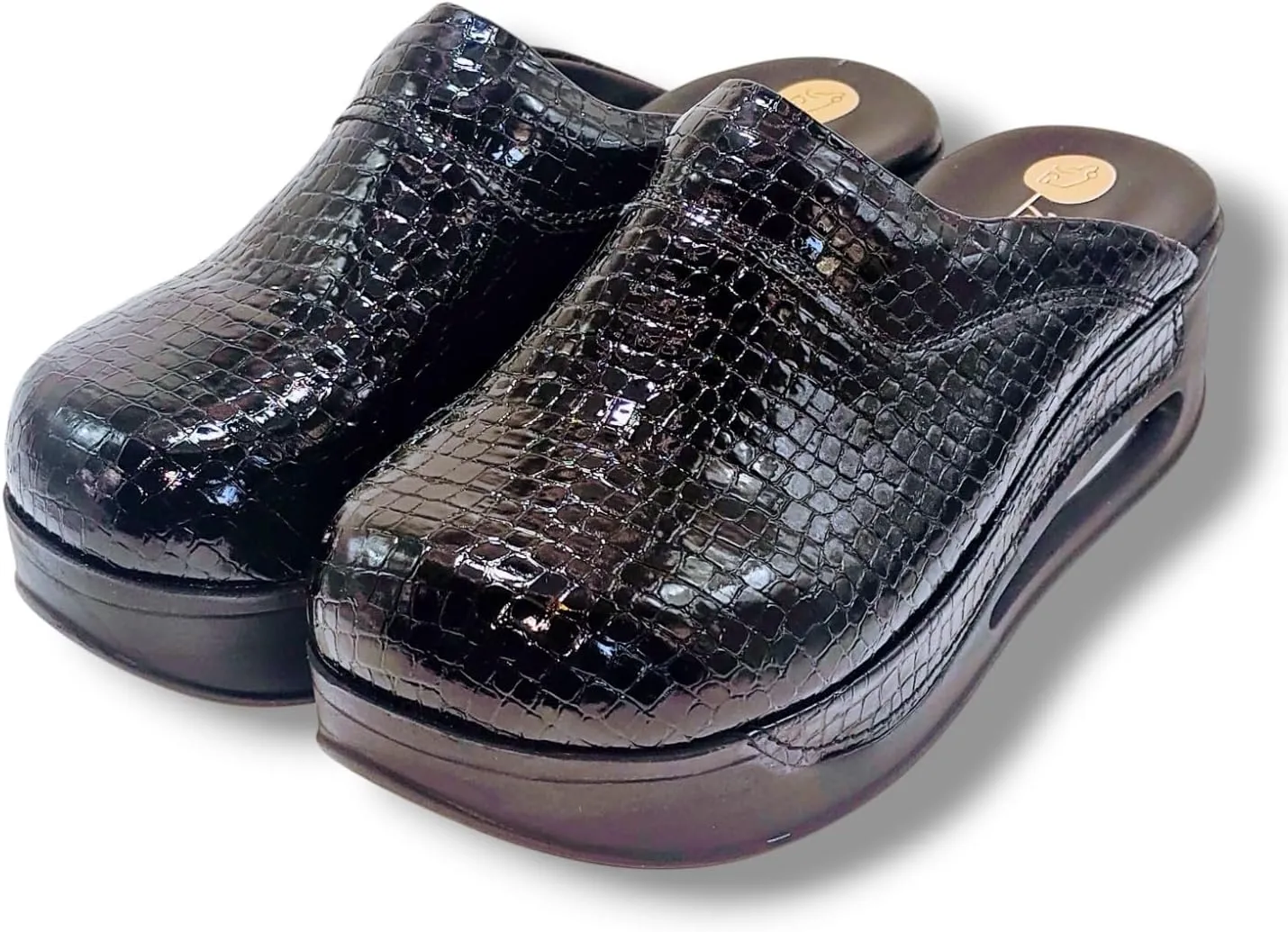 Womens Clogs with Arch Support, Pure Leather, Slip-On Clogs for Women, Perfect for Daily Indoor and Outdoor Usage, Shock Absorption, Breathable Materials