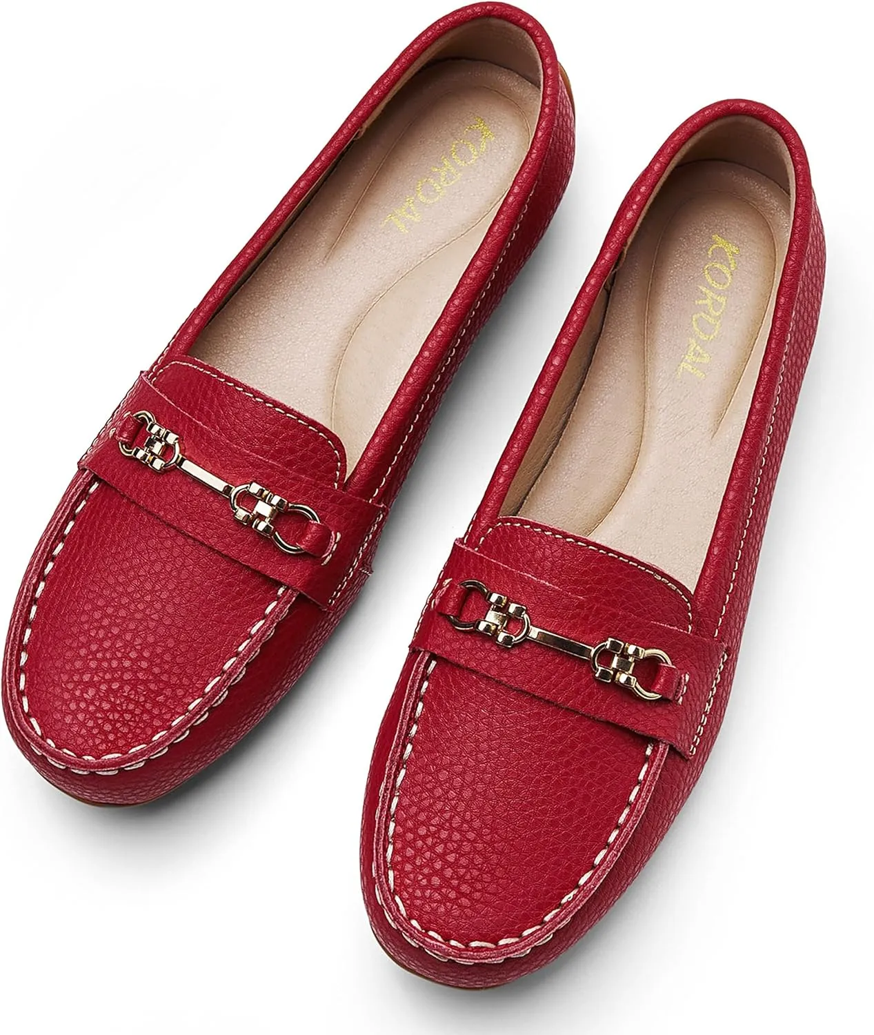 Women's Comfortable & Lightweight Leather Loafers Slip-Ons Driving Mocs Walking Shoes Cute Business Casual Dress Shoes Work Flats for Women