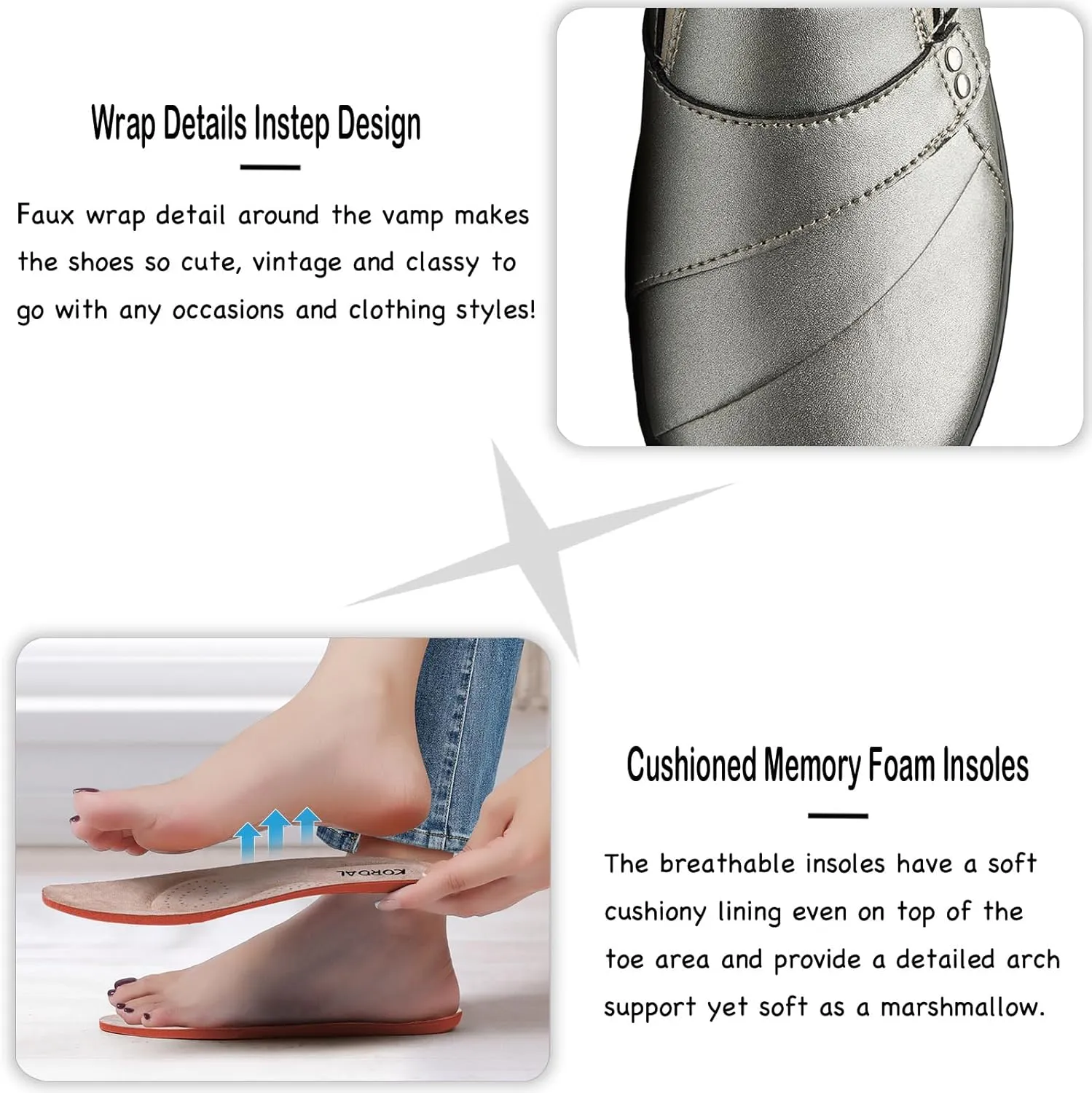 Women's Comfortable & Lightweight Leather Loafers Slip-Ons Stylish Business Casual Dress Shoes Work Office Everyday Walking Shoes for Women