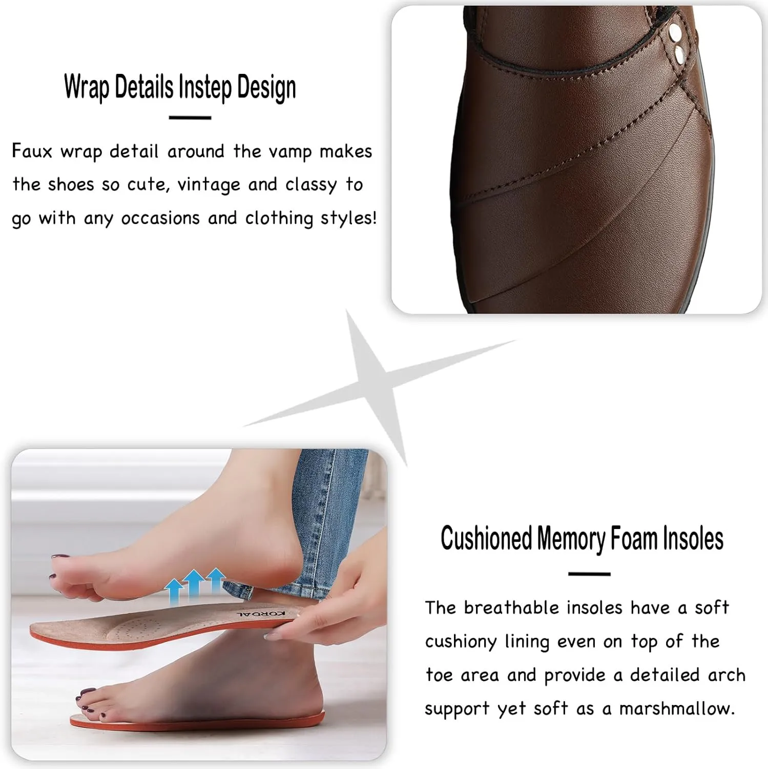Women's Comfortable & Lightweight Leather Loafers Slip-Ons Stylish Business Casual Dress Shoes Work Office Everyday Walking Shoes for Women