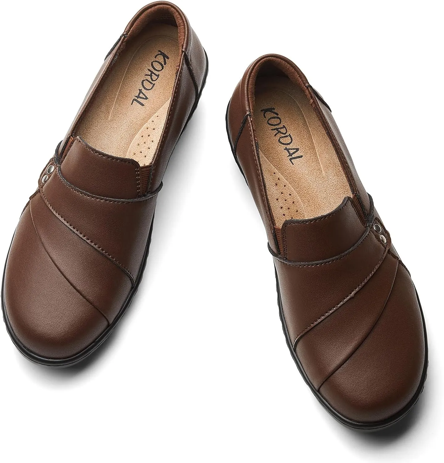 Women's Comfortable & Lightweight Leather Loafers Slip-Ons Stylish Business Casual Dress Shoes Work Office Everyday Walking Shoes for Women