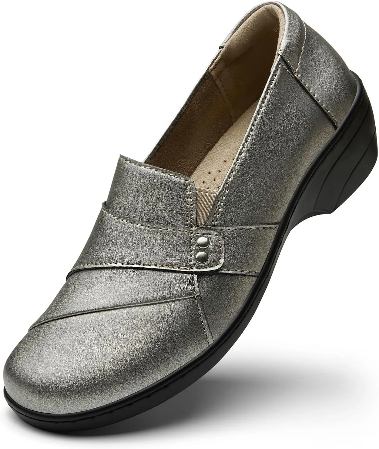 Women's Comfortable & Lightweight Leather Loafers Slip-Ons Stylish Business Casual Dress Shoes Work Office Everyday Walking Shoes for Women