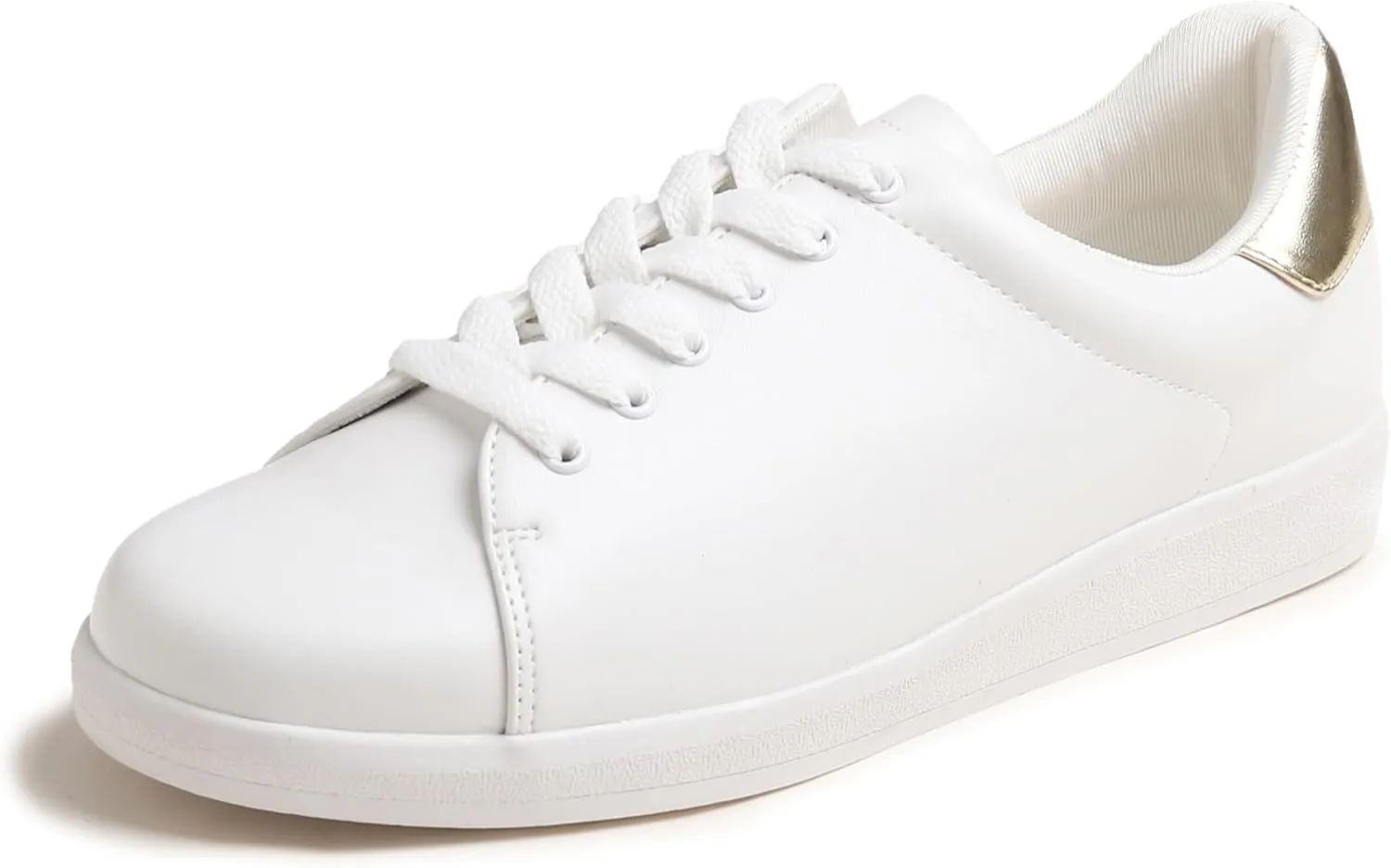 Women's Featured PU Leather Colorful Lace-Up Sneaker