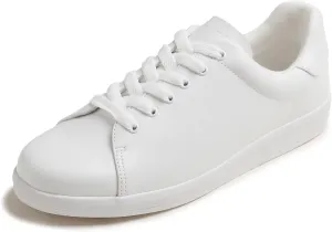 Women's Featured PU Leather Colorful Lace-Up Sneaker