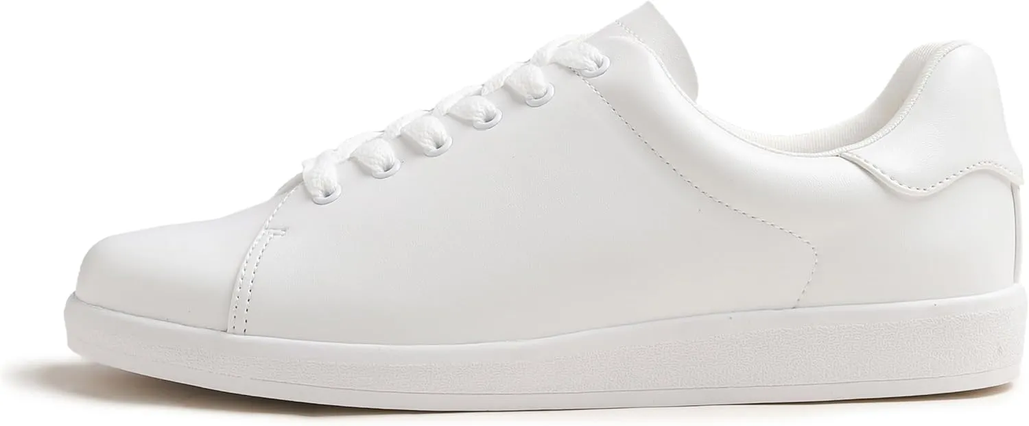 Women's Featured PU Leather Colorful Lace-Up Sneaker