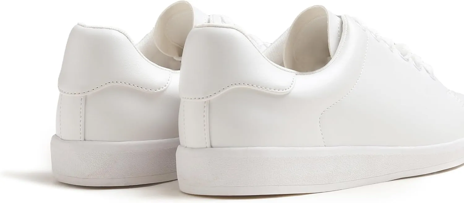 Women's Featured PU Leather Colorful Lace-Up Sneaker