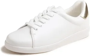 Women's Featured PU Leather Colorful Lace-Up Sneaker