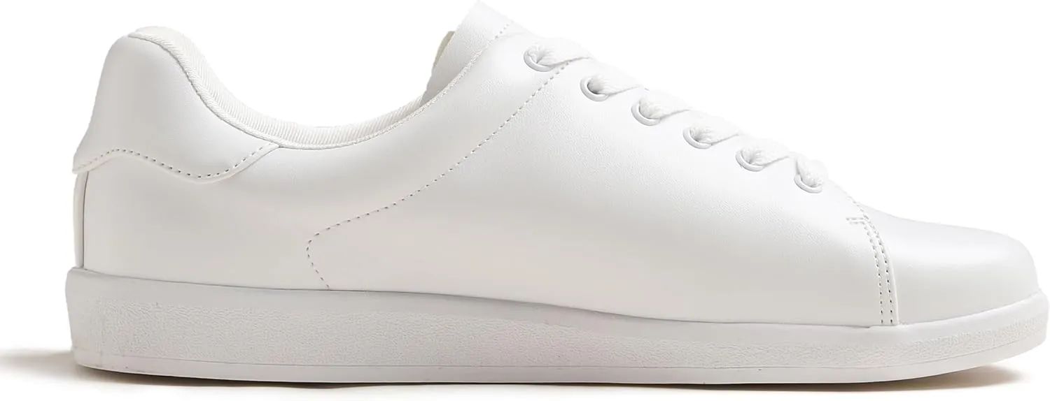 Women's Featured PU Leather Colorful Lace-Up Sneaker