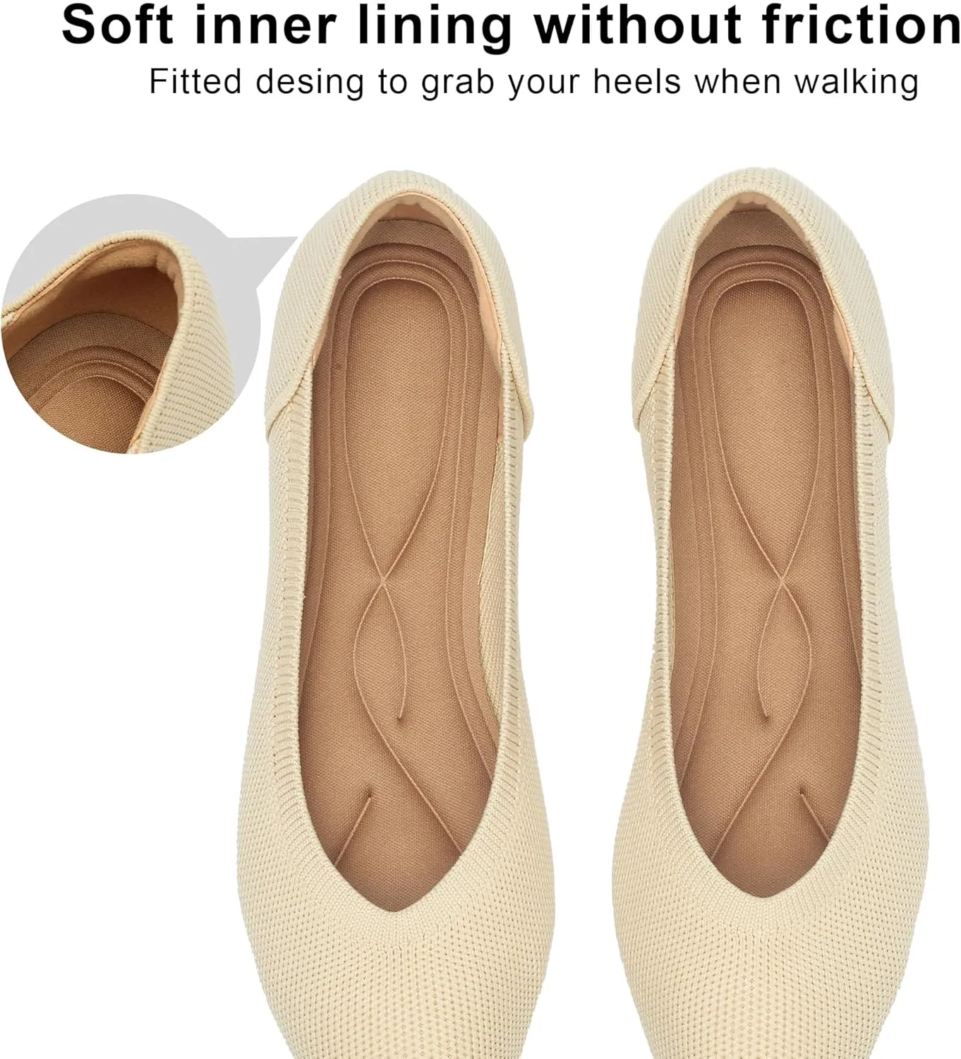 Women's Flats Shoes Pointed Toe Knit Ballet Comfortable Dressy Slip On Leopard Flat