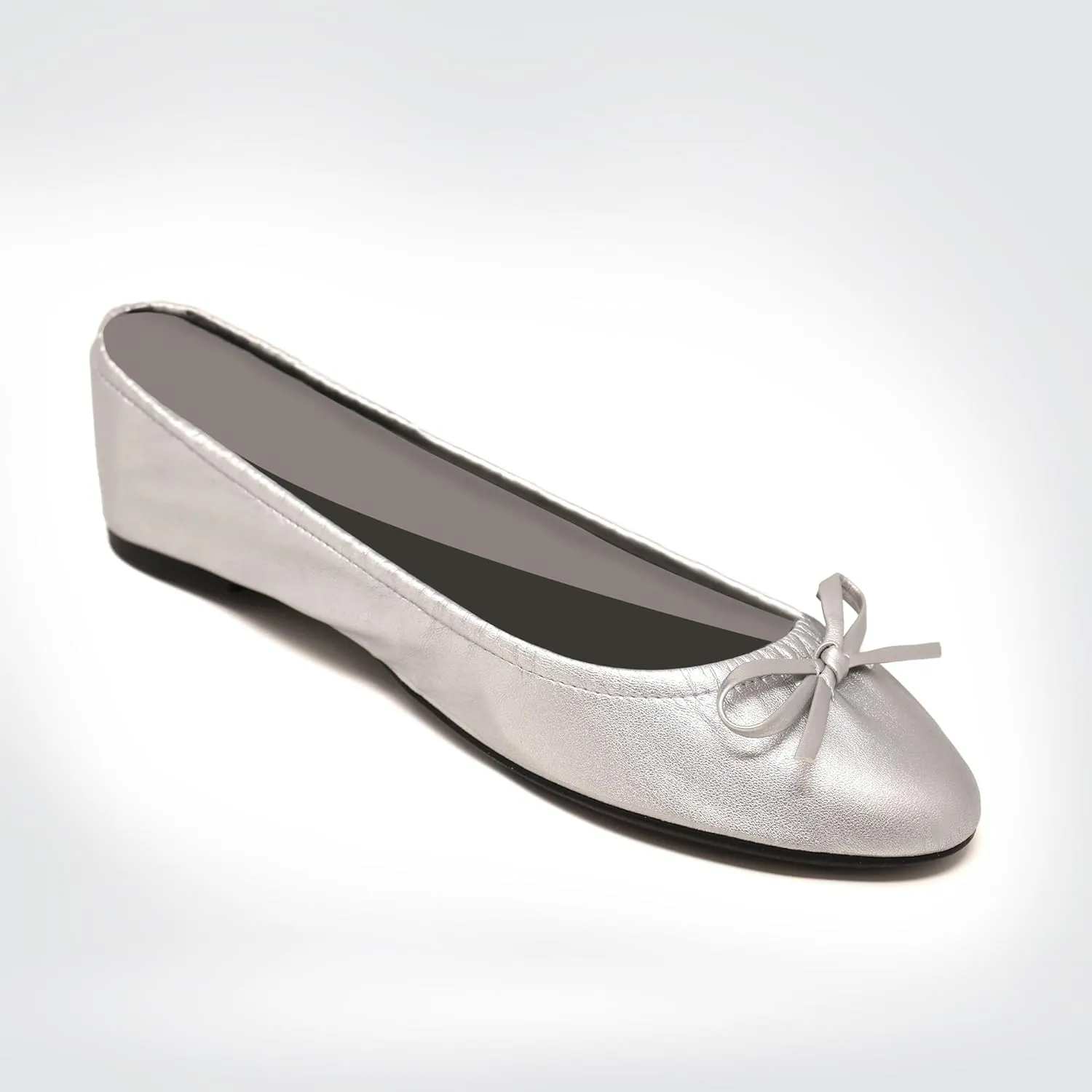 Women's Foldable Travel Ballet Slip On Comfortable Flats Roll Up Walking Shoes with Carrying Pouch